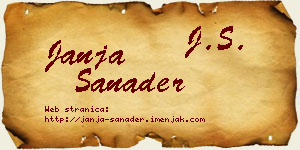 Janja Sanader vizit kartica